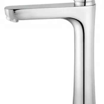 Baterie lavoar inalta crom lucios Ferro Algeo Square imagine