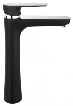 Baterie lavoar inalta culoare negru Ferro, Algeo Square imagine