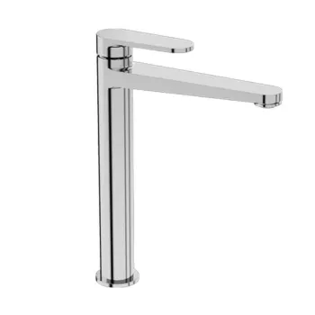 Baterie lavoar inalta din alama sanitara, crom lucios, pipa fixa 17.62 cm, LaVita Coral imagine