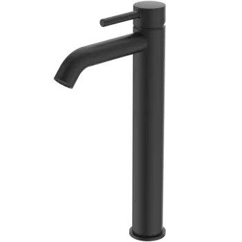 Baterie lavoar inalta Ideal Standard Ceraline negru mat cu ventil inclus imagine