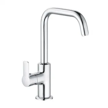 Baterie lavoar inalta Kludi PureEasy pipa pivotanta si ventil inclus, crom lucios imagine