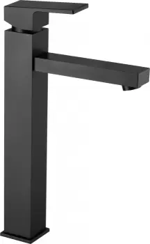 Baterie lavoar inalta, negru cu ventil click-clack, Anemon, Deante imagine