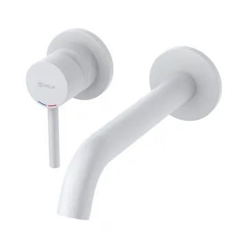 Baterie lavoar incastrata alb mat Kludi Bozz, pipa 230 mm imagine