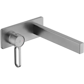 Baterie lavoar incastrata, corp incastrat inclus, gun metal, FDesign Zaffiro imagine