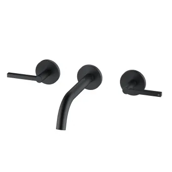 Baterie lavoar incastrata dubla comanda Kludi Nova Fonte, pipa 180 mm, negru mat imagine