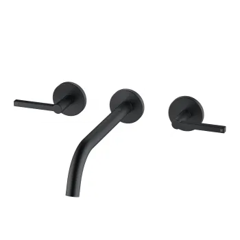 Baterie lavoar incastrata dubla comanda Kludi Nova Fonte, pipa 240 mm, negru mat imagine