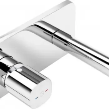Baterie lavoar incastrata FDesign Meandro, corp incastrat inclus, crom lucios imagine