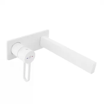 Baterie lavoar incastrata FDesign Zaffiro, corp incastrat inclus, alb mat imagine