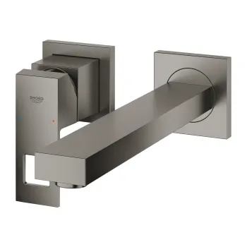 Baterie lavoar incastrata Grohe Eurocube, marimea M, antracit periat Hard Graphite imagine