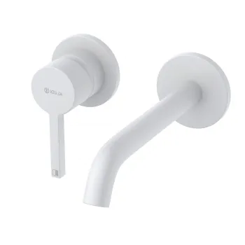 Baterie lavoar incastrata Kludi Nova Fonte alb mat, pipa 180 mm imagine