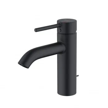Baterie lavoar Kludi Bozz 100 cu ventil negru mat imagine