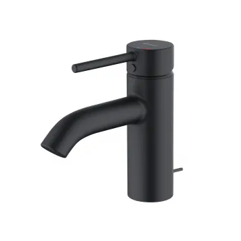 Baterie lavoar Kludi Bozz 75 cu ventil inclus, negru mat imagine