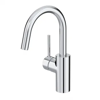 Baterie lavoar Kludi Bozz cu pipa pivotanta, crom lucios imagine