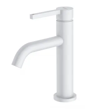 Baterie lavoar Kludi Nova Fonte 100 cu ventil alb mat imagine