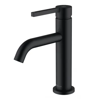 Baterie lavoar Kludi Nova Fonte 100 cu ventil negru mat imagine