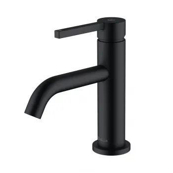 Baterie lavoar Kludi Nova Fonte 75 cu ventil negru mat imagine