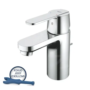 Baterie lavoar monocomanda, Grohe Get, marimea S, finisaj crom cu ventil imagine