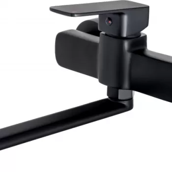 Baterie lavoar negru mat cu pipa pivotanta 288 mm Deante Maro imagine