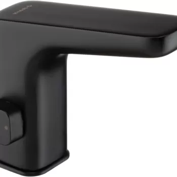 Baterie lavoar negru mat, senzor si control temperatura, 4 AA acumulator (LR6) 1.5V, Deante Hiacynt imagine