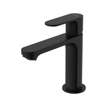 Baterie lavoar negru mat, tehnologie CoolStart, monocomanda, Hansgrohe Rebris S 110 imagine