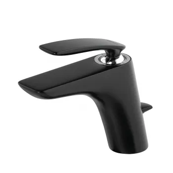 Baterie lavoar negru mat, ventil inclus, Kludi Balance imagine