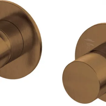Baterie pentru dus, bronz, orizontal, cu comutator, pentru corp ingropat, Deante Silia imagine