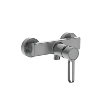 Baterie pentru dus, gun metal, montaj pe perete, FDesign Zaffiro imagine