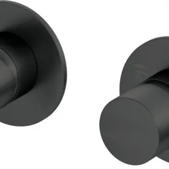 Baterie pentru dus, negru, orizontal, cu comutator, pentru corp ingropat, Deante Silia imagine