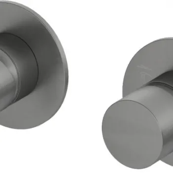 Baterie pentru dus, titan, orizontal, cu comutator, pentru corp ingropat, Deante Silia imagine