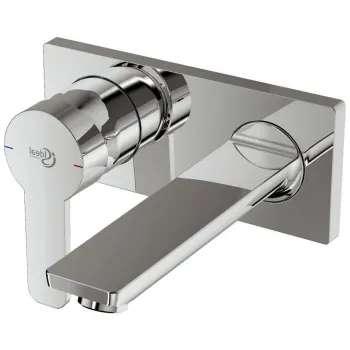 Baterie pentru lavoar, crom, de perete, monocomanda, Ideal Standard Gio imagine