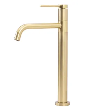 Baterie pentru lavoar cu montaj pe blat, auriu periat, Rea Lugano imagine