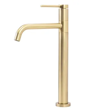 Baterie pentru lavoar cu montaj pe blat, auriu periat, Rea Lugano imagine