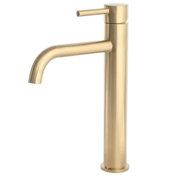 Baterie pentru lavoar cu montare pe blat, auriu perita, Rea Lungo imagine