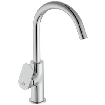 Baterie pentru lavoar cu ventil clickclack, pipa pivotanta, finisaj crom lucios, Ideal Standard Ceralife C imagine