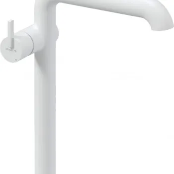 Baterie pentru lavoar, inalta, pipa dreptunghiulara, alb mat, Deante Silia imagine