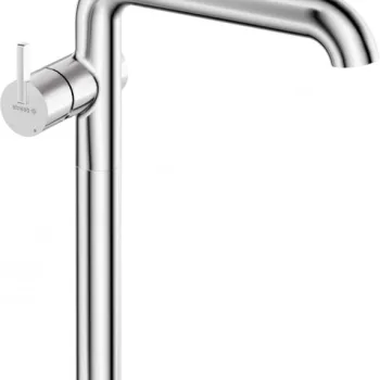 Baterie pentru lavoar, inalta, pipa dreptunghiulara, crom lucios, Deante Silia imagine