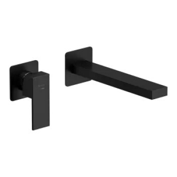 Baterie pentru lavoar incastrata, negru, Cersanit Bari imagine