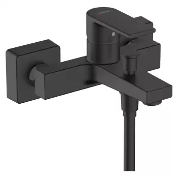 Baterie perete cada sau dus, culoare negru, Hansgrohe, Vernis Shape imagine