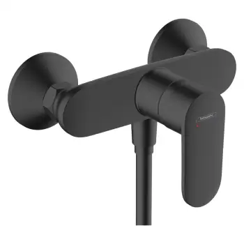 Baterie perete dus, culoare negru mat, Vernis Blend, Hansgrohe imagine