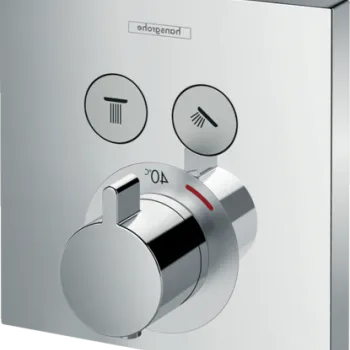 Baterie termostatata incastrata, pentru 2 iesiri, crom 15763000 Hansgrohe Shower Select imagine