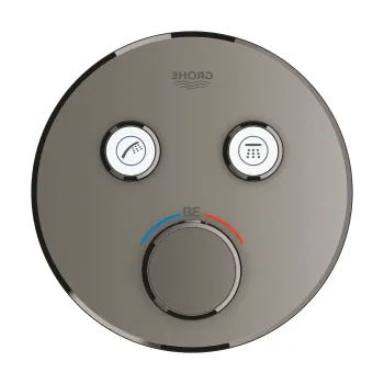 Baterie termostatata incastrata pentru cada si dus, grafit periat, Grohe Grohtherm SmartControl imagine