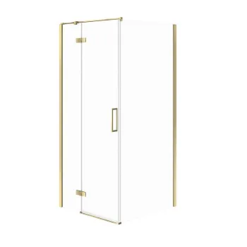 Cabina de dus 80x80x195 cm, sticla securizata 6 mm, dreapta, Auriu, Cersanit Jota imagine