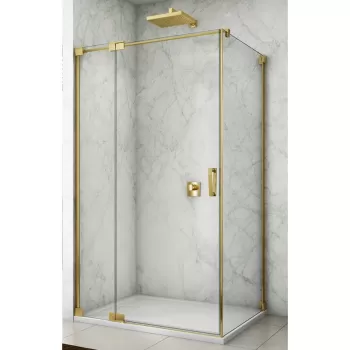 Cabina de dus aurie,100x80 cm cu deschidere pe dreapta, Cadura Rubin Sanswiss imagine