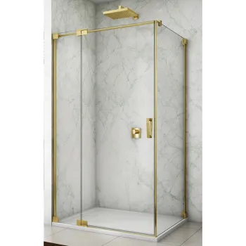 Cabina de dus aurie dreptunghiulara 90x90 cm Sanswiss Cadura Rubin, deschidere pe dreapta imagine