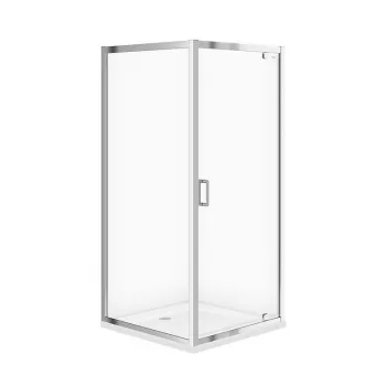 Cabina de dus patrata 90x90 cm Cersanit Arteco, crom imagine