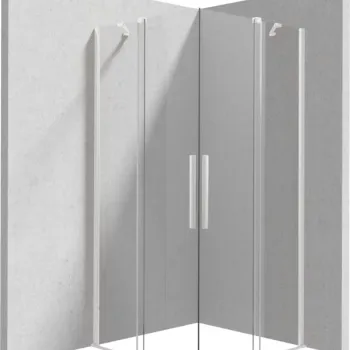 Cabina de dus patrata, cu usi batante, 90x90 cm, profil crom, Deante Kerria Plus imagine