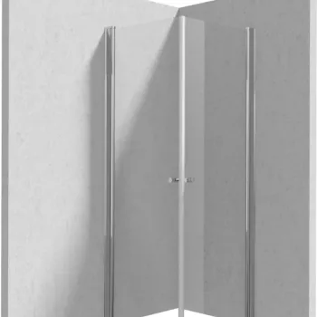 Cabina de dus patrata, cu usi batante in V, 90x90 cm, profil crom, Deante Kerria Plus imagine