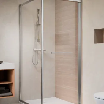 Cabina de dus patrata Radaway Alienta SD I 90x90x200,6 cm, crom, sticla 6 mm, usi culisante imagine