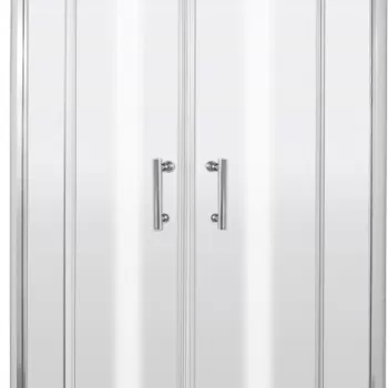 Cabina de dus semirotunda 80x80 cm, cu 2 usi glisante, Jasmin, Deante imagine