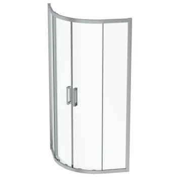 Cabina de dus semirotunda 90x90 cm Ideal Standard Connect 2 cu usi glisante profil crom lucios imagine